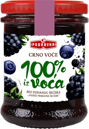 НАМАЗ ПОДРАВКА 100% ОВОШЈЕ СО ВКУС НА ЦРНО ОВОШЈЕ 220 ГР