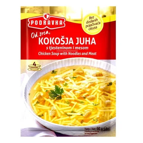 ПОДРАВКА КОКОШКИНА СУПА СО ТЕСТЕНИНИ И МЕСО 60 ГР